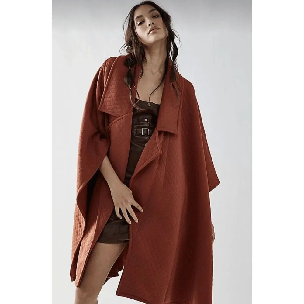 Free People Off Duty Quilted Poncho $168